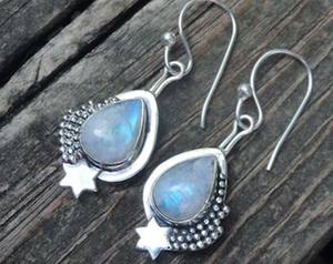 Pendientes Colgantes de Latón Estilo Vintage de Alta Calidad y Surgyan Saini, con Piedra Labradorita de 3x6 mm en Forma de Gota de Agua para Adolescentes - Product Image 2