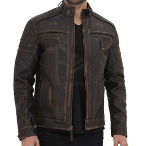 Chaqueta de Cuero de Moda para Hombre, Nueva Llegada, Alta Calidad, Cuello Alto, Estilo Urbano, Transpirable, Secado Rápido, Diseño Personalizado de Invierno - Product Image 4