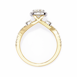 Bijoux de fiançailles en diamant cultivé en laboratoire ovale certifié IGI 1ct Bague en diamant de laboratoire en or blanc massif 14K et 18K - Product Image 6