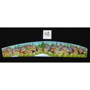 Arte de pared persa en miniatura sobre hueso, pintura artística hecha a mano, lista para decoración del hogar, 9 x 2 Abcpm0201 - Product Image 1