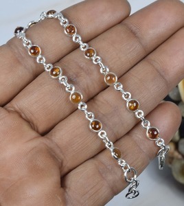 Natural Multi Tourmaline 925 Sterling <b>Silver</b> Gemstone <b>Adjustable</b> Handmade <b>Bracelet</b> October Birthstone Gift for Birthday - Product Image 2