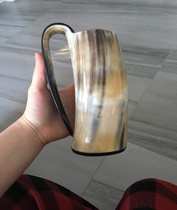 Handmade Large Size Polished Buffalo Horn Mug/<b>Cup</b> Eco-friendly Animal Style Natural Crafts for Home Decor Good Color <b>Viking</b> - Product Image 6