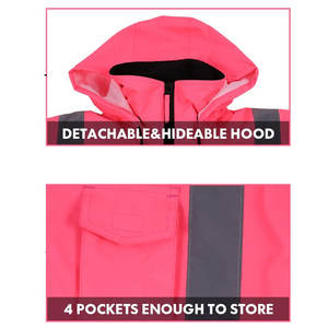 Hoodies Hi VIS สบายสำหรับผู้ใหญ่ขนาดพิเศษเสื้อฮู้ดแบบระบายอากาศมีในสต็อกพร้อมการปรับแต่งโลโก้ - Product Image 4