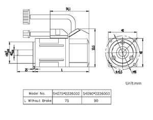 Motor Servo Trifásico Impermeable SYMBANG S40 220V/380V 0.1kW con Certificación CCC/CE, 3000 RPM, Montaje en Panel, Eficiencia IE4 - Product Image 2