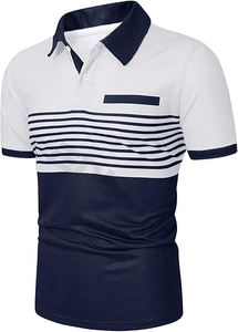 Chemises polos pour hommes Logo personnalisé Couleur unie Coupe classique Maille évacuation de l'humidité Stretch à manches courtes Jersey respirant imprimé - Product Image 3