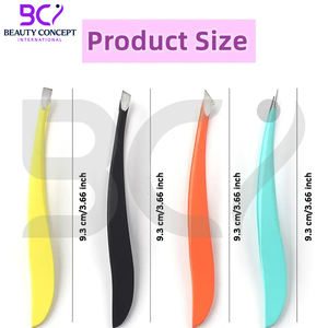Ensemble de pinces tout-en-un en acier inoxydable avec pointe inclinée pour la mise en forme des sourcils et l'épilation des poils incarnés - Product Image 6