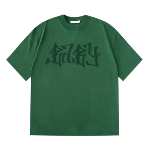 เสื้อยืดผ้าฝ้าย100% โอเวอร์ไซส์ของผู้ชายดีไซน์ไหล่ตกลายโลโก้ดิจิตอลปรับแต่งได้ขนาดพลัสไซส์ระบายอากาศได้อย่างรวดเร็ว - Product Image 5