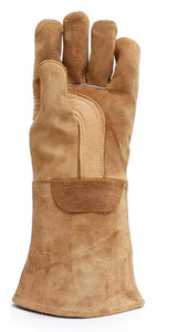 Gants de soudage TIG ignifuges professionnels de 14 pouces en cuir fendu souple pour le soudage de tôle et de tuyaux - Product Image 2