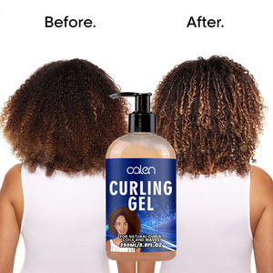 Oalen 250ml Marque privée Crème pour les <span class=keywords><strong>cheveux</strong></span> frisés Gel lissant biologique avec gelée coiffante hydratante à forte tenue - Product Image 1