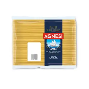 Italian Traditional Bulk Spaghettini - AGNESI N.2 3KGx5pz Durum Wheat Semolina - Experience Authentic Italian Flavors