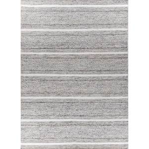 Abrash Grey Black Flat Weaves Wool <b>Rugs</b> Handmade Geometric Striped Rectangle Jute <b>Rugs</b> for Home Hallway <b>Bedside</b>-Model ADWP-13039 - Product Image 1