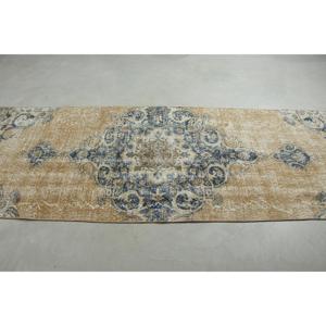 3x10,2 ft Turkish Vintage Rug, Runner Rug, <b>Brown</b> <b>Wool</b> Rug - Product Image 4