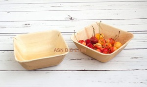 Juego de vajilla desechable de hoja de palma ecológica compostable sostenible y estampada como plantas para fiestas de cumpleaños y bodas - Product Image 2