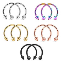 Anneau de nez en acier inoxydable en forme de U, bijoux de piercing corporel basiques, vente en gros personnalisée, fabricant OEM ODM, fournisseur direct d'usine