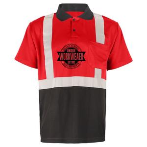 Camiseta Polo de Seguridad de Algodón con Logotipo Personalizado, Ropa de Trabajo al por Mayor, Alta Visibilidad, Secado Rápido, Transpirable, con Cinta Reflectante, Unisex - Product Image 5