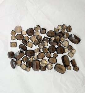 ควอตซ์รมควอตซ์ธรรมชาติตัดด้วยเลเซอร์ผสมรูปร่างและขนาดปรับเทียบแหวนและต่างหูเครื่องประดับคุณภาพดีทําหินควอตซ์รมควอตซ์สีน้ําตาล - Product Image 1