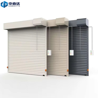 Porte à enroulement personnalisée en acier inoxydable double couche, en alliage d'aluminium galvanisé, pour unité de stockage, coupe-vent, design moderne