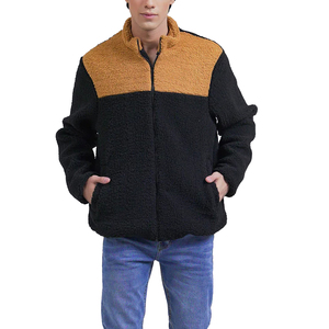 Veste polaire sherpa de haute qualité en couleur unie en gros, veste zippée, veste en polaire sherpa personnalisée, veste d'hiver pour homme - Product Image 1