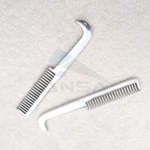 Peine de melena de acero inoxidable, kit de aseo de caballos todo en uno con limpiador de pezuña para uso diario - Product Image 4