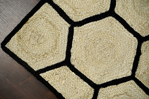 Customized SHEELTEX Modern Rectangle Jute <b>Runner</b> Rug High Quality Braided Home Decor Bedroom Area <b>Washable</b> Geometric Style - Product Image 5