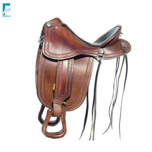 Sillín de polo de cuero Premium de alta calidad para montar a caballo Estilo occidental Sillín inglés Manta y almohadilla de caballo - Product Image 5