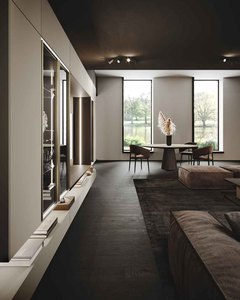 Luxury Modern Living Room Furniture Set Wall Unit Wooden <b>TV</b> <b>Stand</b> Cabinet with Glass Showcase - Product Image 1