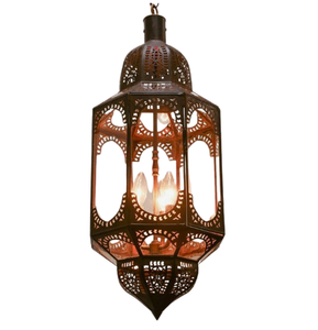 Linterna árabe marroquí de metal de hierro, luces colgantes de diseño moderno ecológicas hechas a mano para decoración del hogar al mejor precio de la India - Product Image 6