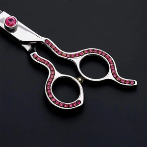 Tijeras de corte de pelo de hoja afilada de acero inoxidable F56 de 6 pulgadas 4Cr13 diseño recto salón profesional tijeras de belleza de peluquero - Product Image 2