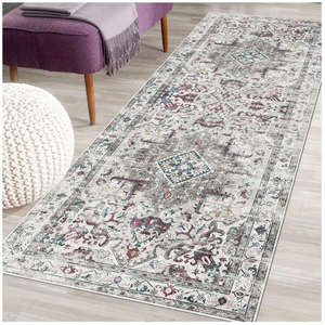 Vintage Washable <b>Flat</b> Weave <b>Rug</b> by Netline Home-Large Striped Rectangle for Living Room & Hallway - Product Image 6