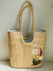 Elegante bolso de mano con parte superior abierta, dos correas de hombro, ecológico, estilo Vintage, jacinto de agua, nueva colección, capacidad de 1-1,9 L - Product Image 2