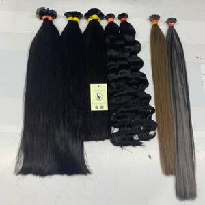 Extensions de cheveux humains vierges vietnamiens à la kératine droite et ondulée de 20 pouces de haute qualité - Product Image 4