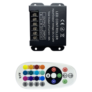 Контроллер RGB LED с 24-клавишным радиочастотным пультом, 18А/36А, высокая мощность 360Вт, диммер для RGB-лент, DC12-24V - Product Image 3