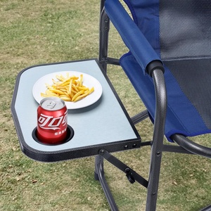 Registi sedia portatile pieghevole con tavolino portabicchieri pieghevole sport all'aperto per direttori da giardino con tasca laterale - Product Image 6