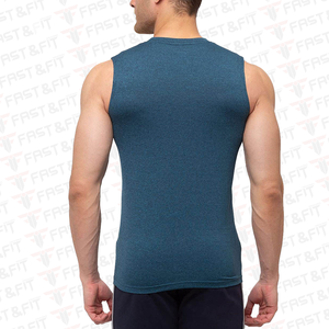 เสื้อกั๊กแขนกุดสำหรับผู้ชายฤดูร้อนเสื้อกล้ามฝึกเข้ายิมเสื้อฝึกกล้ามเนื้อลำลองสำหรับวิ่งผลิตในปากีสถาน - Product Image 4