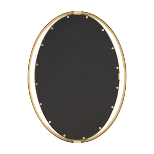 Роскошное дюймовое овальное зеркало из латуни с двойной рамкой, эффектное настенное зеркало с многослойным дизайном для современного декора интерьера - Product Image 5