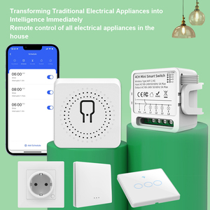 Ses ve APP kontrolü ile 2025 akıllı <span class=keywords><strong>Mini</strong></span> 4CH akıllı anahtar kablosuz 3 kanallı sıfır yangın - Product Image 2