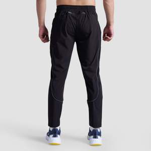 Momentum Fashionable High Waist Trousers <b>Black</b> XL Size Woven Cotton Spandex Spring Season Wide Leg <b>Pants</b> Zippers Pleats - Product Image 2