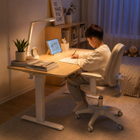 Bureau d'étude moderne ES6 en panneau de particules E1, table électrique réglable en hauteur à moteur unique, livraison rapide depuis l'entrepôt américain