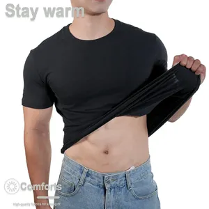 Camiseta de manga corta de algodón de alta calidad para hombres y mujeres, cuello redondo, Color sólido, transpirable, ropa en blanco y negro, Tops para parejas - Product Image 6