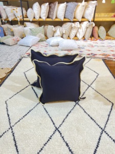 New Design <b>Cushion</b> <b>Cover</b> Customized Solid <b>Blue</b> Color <b>Cushion</b> <b>Cover</b> Sofa Home Decor !00% Cotton Handmade Pillow Case - Product Image 2