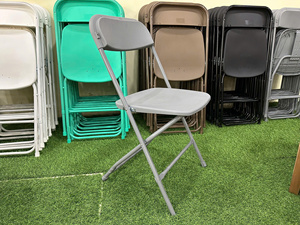 Silla plegable de plástico blanca moderna y duradera, capacidad de 500 libras, construcción de Metal cómoda para comedor al aire libre, sala de estar - Product Image 3