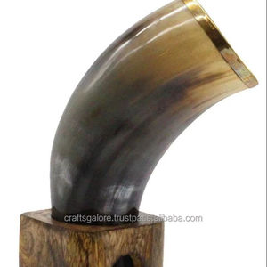 Cuerno para beber pulido ecológico hecho a mano auténtico vikingo con soporte para cinturón de cuero decoración de estilo Animal a la venta a granel - Product Image 3