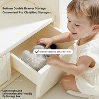 Kinder-Kleiderschrank-Organizer Mantel- und Hut-Aufbewahrungsregal Hängestange und Ablagefach Baby-Kleiderschrank