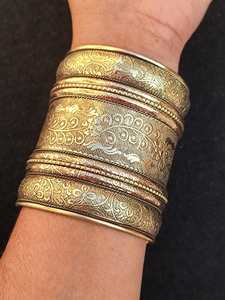 Art indien fabriqué à la main Unique en laiton manchette Bracelet Bracelet réglable Vintage Style bijoux exclusif Antique Look mode bracelets - Product Image 6