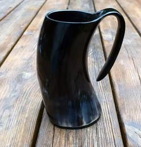 Taza de Cuerno de Búfalo Natural, Taza Vikinga para Beber Cerveza, Alta Calidad con Agarre de Madera, Ágata Más Vendida - Product Image 3
