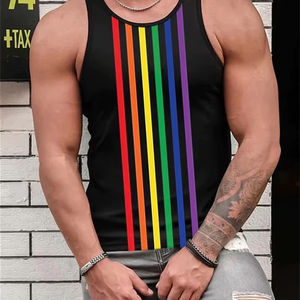 Camisetas sin mangas gráficas nuevas para hombre, moda informal de verano sin mangas, chaleco estampado 3D, camisetas deportivas holgadas de secado rápido con cuello redondo - Product Image 1