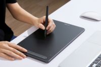 Tablette graphique sans fil Deco LW_BK noire, zone de travail 10x6, stylet sans batterie X3 Elite, 8192 niveaux de pression, 1000 mAh