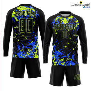 Uniforme de Fútbol Personalizado en Negro y Verde Neón Real, Sublimado, de la Mejor Calidad, Diseño Personalizado, Nueva Llegada - Product Image 4