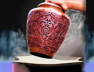 Wooden Cremation Urn <b>for</b> Human <b>Ashes</b> Full Carved American Style Adult Burial <b>Keepsake</b> Funeral Supplies Higher Handicrafts Custom - Product Image 1