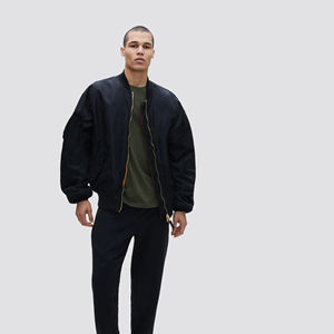 Men's Premium Quality Light <b>Weight</b> Bomber Jacket Solid Color with <b>Stand</b> Collar and Full Zipper - Product Image 1